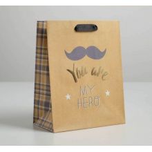 Package gift vertical «You are my hero»